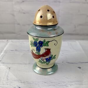 Vintage Lustre Ware Bird And Flowers Shaker, Made in Japan by Seiei & Co